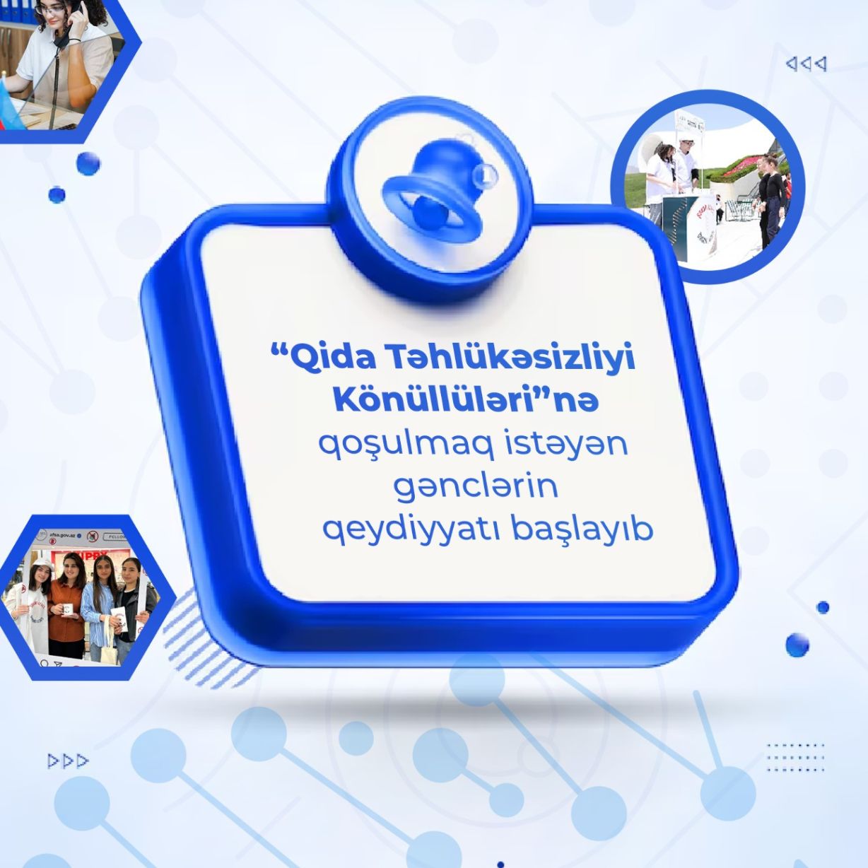 “Qida Təhlükəsizliyi Könüllüləri”nə qoşulmaq istəyən gənclərin qeydiyyatı başlayıb