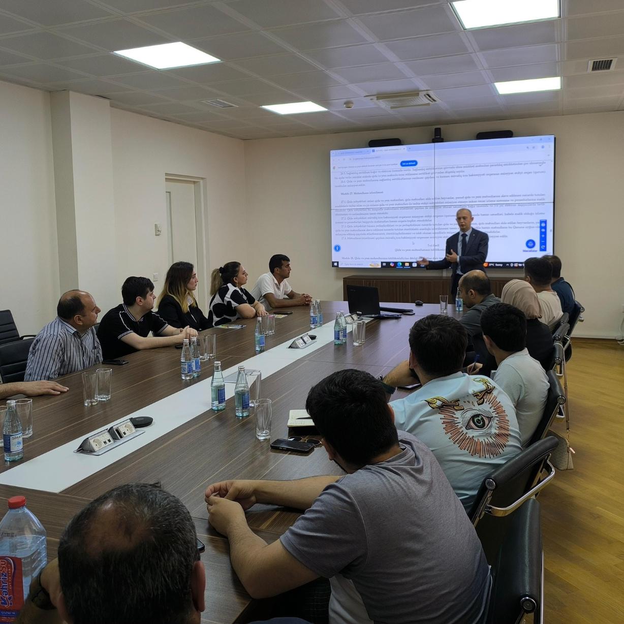 Sahibkarlıq subyektlərinin əməkdaşları üçün “Qida və yem məhsullarının izlənilməsi” mövzusunda təlim keçirilib