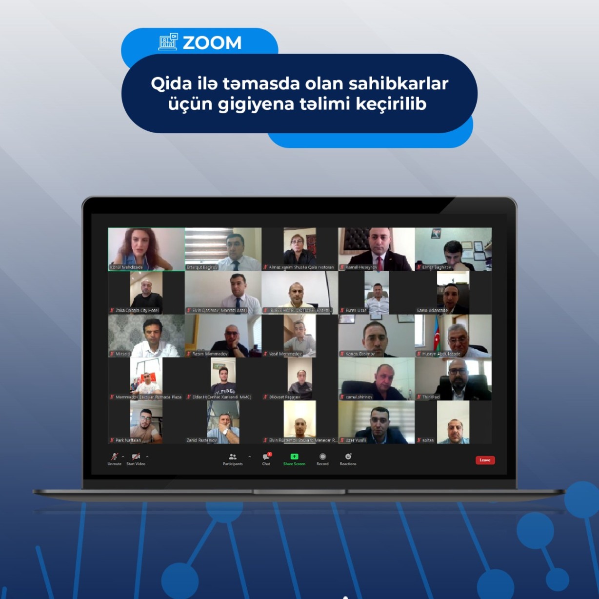 Qida ilə təmasda olan sahibkarlar üçün gigiyena təlimi keçirilib