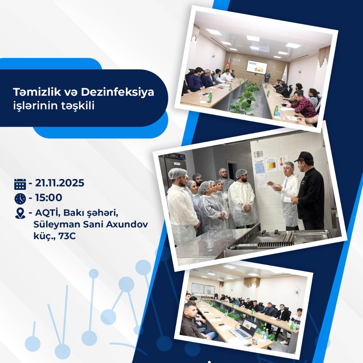 “Təmizlik və Dezinfeksiya işlərinin təşkili” mövzusunda maarifləndirici təlim keçiriləcək