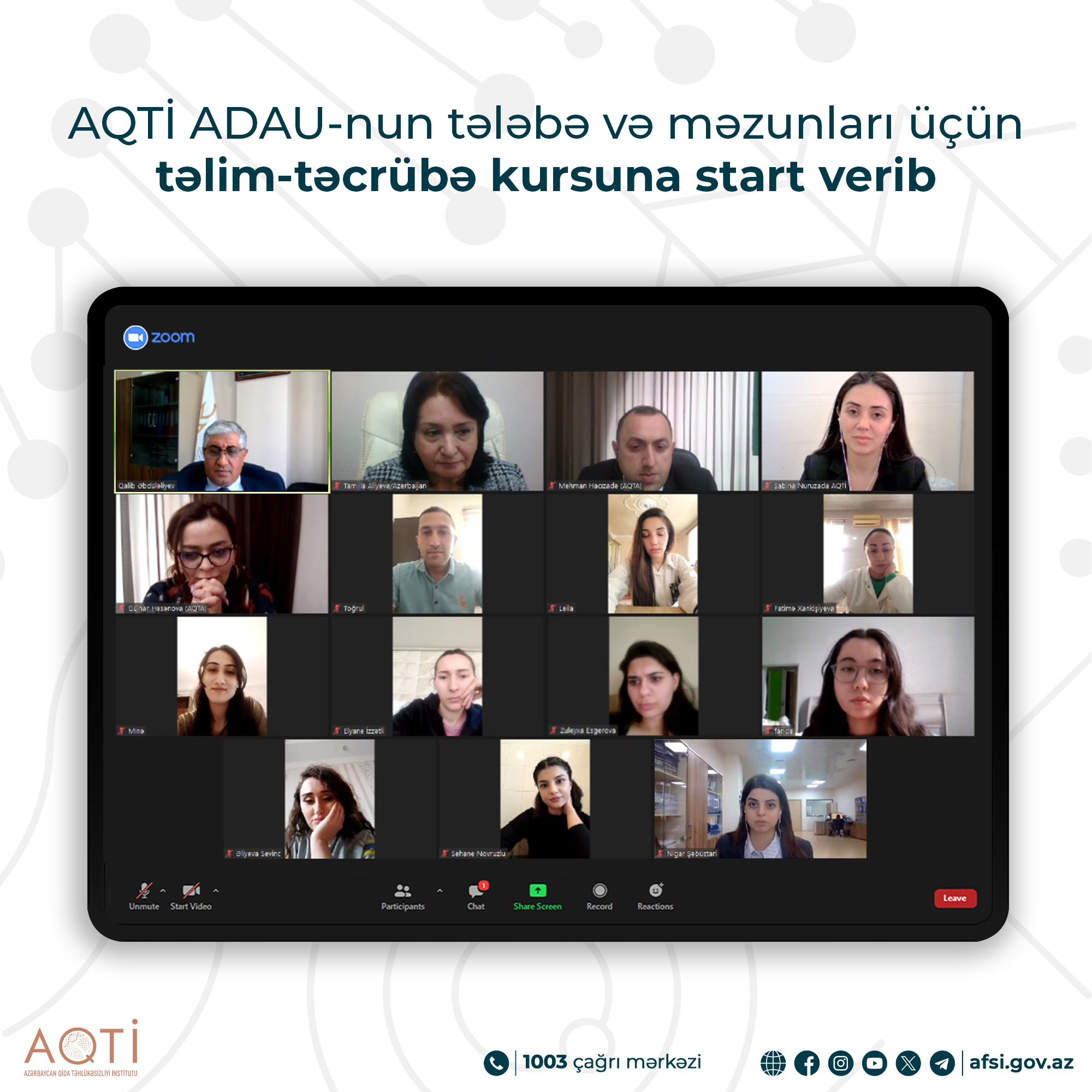 AQTİ ADAU-nun tələbə və məzunları üçün təlim-təcrübə kursuna start verib