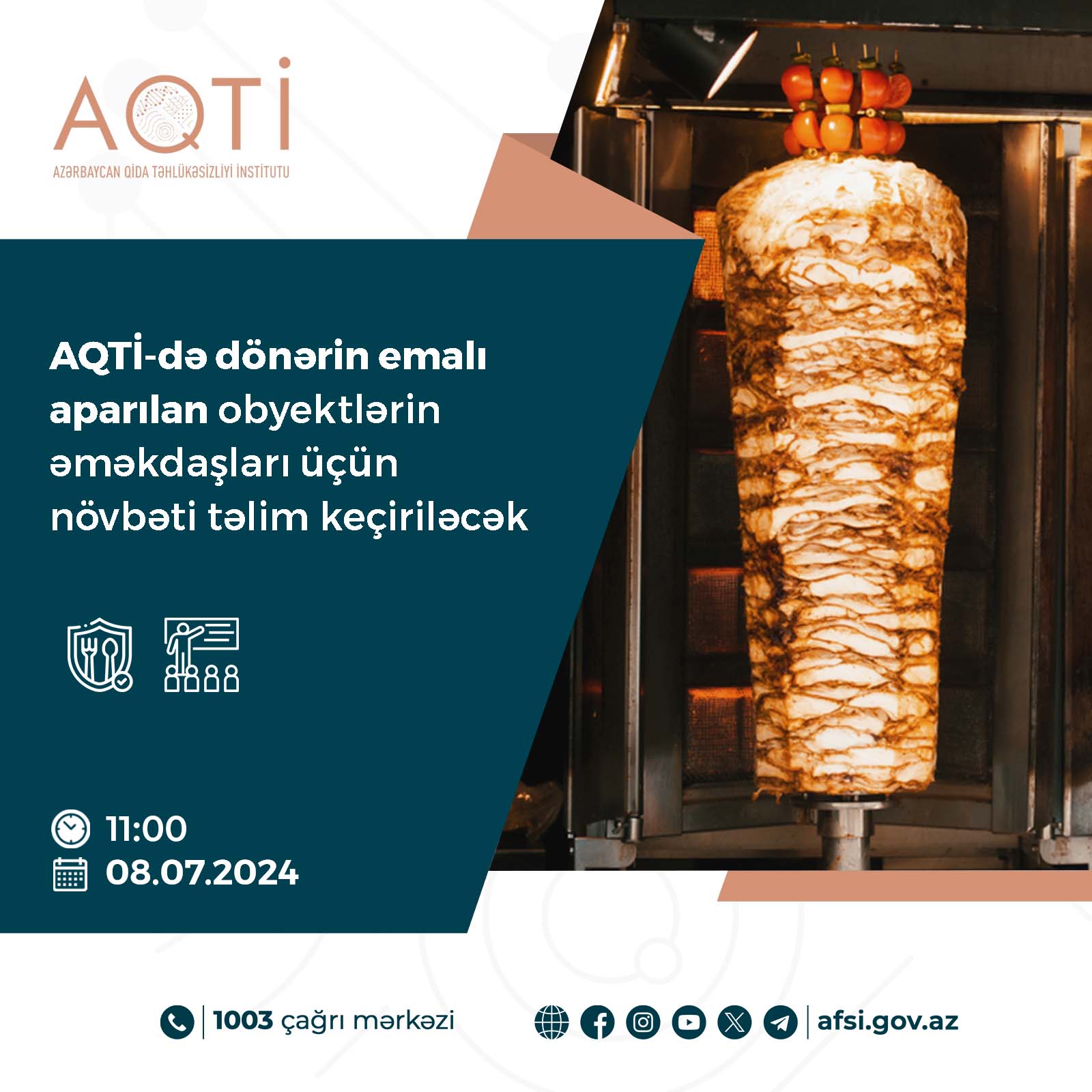 AQTİ-də dönərin emalı aparılan obyektlərin əməkdaşları üçün növbəti təlim keçiriləcək