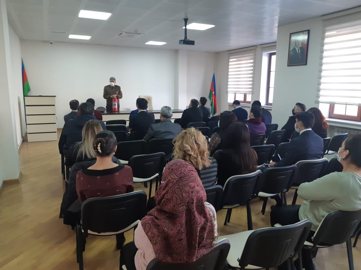 AQTİ-də yanğın təhlükəsizliyi ilə bağlı simulyasiya keçirilib