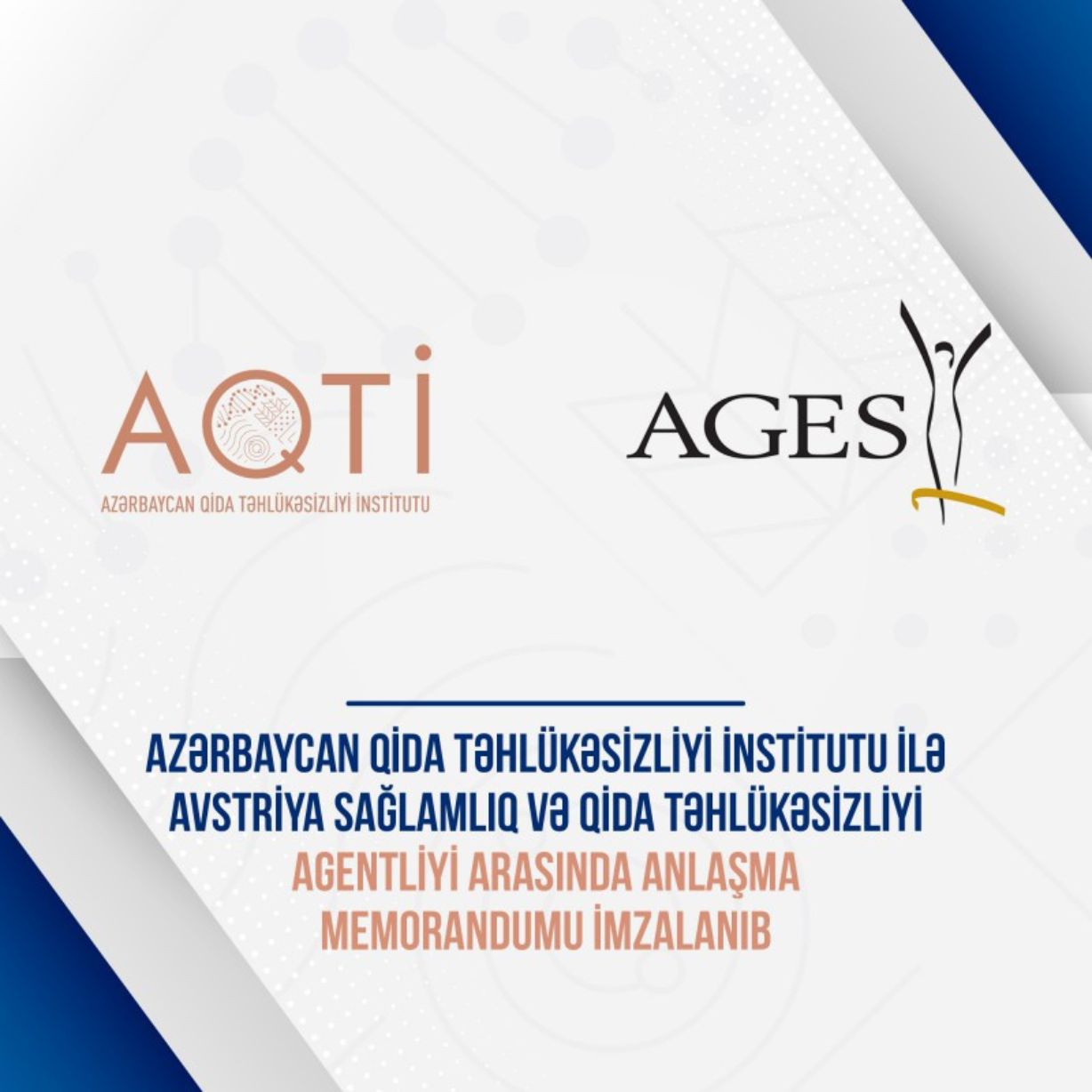 Azərbaycan Qida Təhlükəsizliyi İnstitutu ilə Avstriya Sağlamlıq və Qida Təhlükəsizliyi Agentliyi arasında Anlaşma Memorandumu