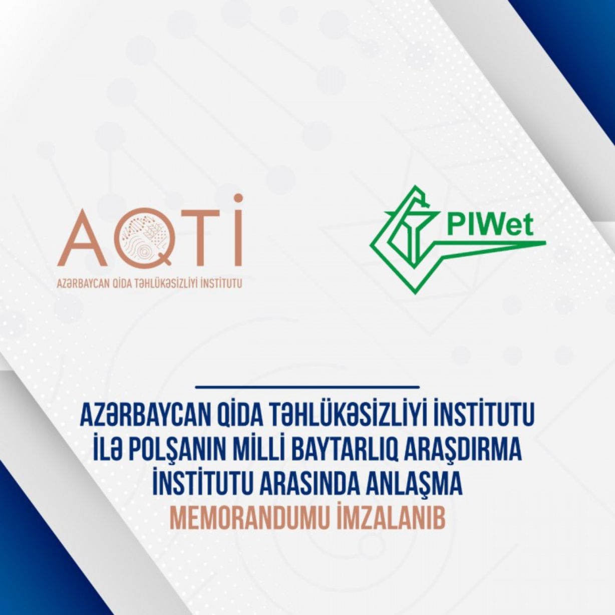 Azərbaycan Qida Təhlükəsizliyi İnstitutu ilə Polşanın Milli Baytarlıq Araşdırma İnstitutu arasında Anlaşma Memorandumu